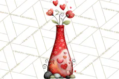 Groovy Retro Valentine Bug Clipart PNG, 70s Love Clip Art Product Image 3