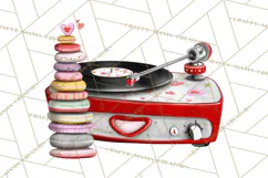 Groovy Retro Valentine Bug Clipart PNG, 70s Love Clip Art Product Image 5