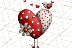 Groovy Retro Valentine Bug Clipart PNG, 70s Love Clip Art Product Image 4