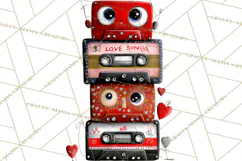 Groovy Retro Valentine Bug Clipart PNG, 70s Love Clip Art Product Image 5