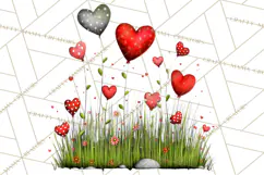 Groovy Retro Valentine Bug Clipart PNG, 70s Love Clip Art Product Image 5