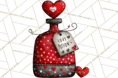 Groovy Retro Valentine Bug Clipart PNG, 70s Love Clip Art Product Image 4