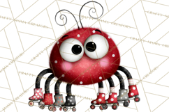 Groovy Retro Valentine Bug Clipart PNG, 70s Love Clip Art Product Image 5