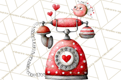 Groovy Retro Valentine Bug Clipart PNG, 70s Love Clip Art Product Image 2
