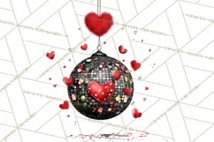 Groovy Retro Valentine Bug Clipart PNG, 70s Love Clip Art Product Image 3