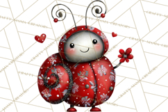 Groovy Retro Valentine Bug Clipart PNG, 70s Love Clip Art Product Image 2