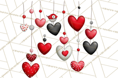 Groovy Retro Valentine Bug Clipart PNG, 70s Love Clip Art Product Image 3