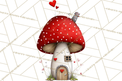 Groovy Retro Valentine Bug Clipart PNG, 70s Love Clip Art Product Image 3