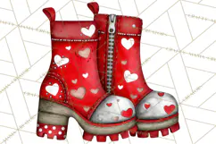 Groovy Retro Valentine Bug Clipart PNG, 70s Love Clip Art Product Image 5