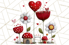 Groovy Retro Valentine Bug Clipart PNG, 70s Love Clip Art Product Image 3
