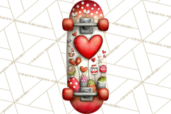 Groovy Retro Valentine Bug Clipart PNG, 70s Love Clip Art Product Image 3