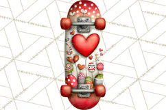 Groovy Retro Valentine Bug Clipart PNG, 70s Love Clip Art Product Image 3