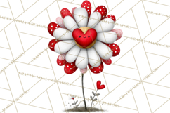 Groovy Retro Valentine Bug Clipart PNG, 70s Love Clip Art Product Image 4