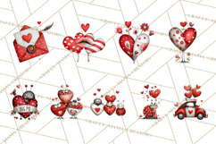 Groovy Retro Valentine Bug Clipart PNG, 70s Love Clip Art Product Image 7