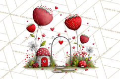Groovy Retro Valentine Bug Clipart PNG, 70s Love Clip Art Product Image 4