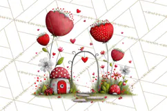 Groovy Retro Valentine Bug Clipart PNG, 70s Love Clip Art Product Image 4
