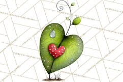 Groovy Retro Valentine Bug Clipart PNG, 70s Love Clip Art Product Image 5