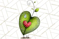Groovy Retro Valentine Bug Clipart PNG, 70s Love Clip Art Product Image 5