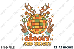 Groovy Christmas Disco Ball Sublimation Product Image 1