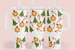 groovy christmas ornament 40oz quencher tumbler sublimation full wrap high resolution transparant background
