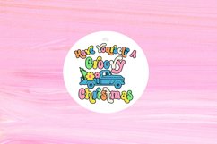Groovy Christmas Stickers Bundle I Retro Holiday Stickers 