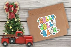Groovy Christmas Stickers Bundle I Retro Holiday Stickers 