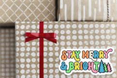 Groovy Christmas Stickers Bundle I Retro Holiday Stickers 