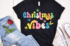 Groovy Christmas Vibes Sublimation I Retro Christmas PNG