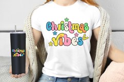Groovy Christmas Vibes Sublimation I Retro Christmas PNG