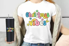 Groovy Christmas Vibes Sublimation I Retro Christmas PNG