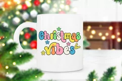 Groovy Christmas Vibes Sublimation I Retro Christmas PNG