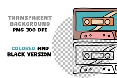 Groovy Retro 70s Hippie Boho PNG Clipart Elements Hand Drawn Product Image 4