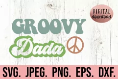 Groovy Dada SVG - Birthday SVG - Family Retro Birthday Dad Product Image 1