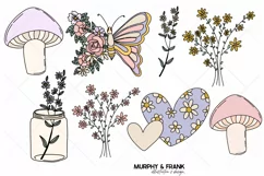 Groovy Easter Clipart Bundle Spring Clipart Easter Png 