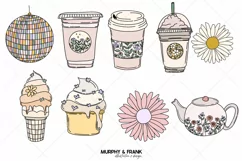 Groovy Easter Clipart Bundle Spring Clipart Easter Png 