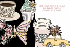 Groovy Easter Clipart Bundle Spring Clipart Easter Png 
