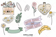 Groovy Easter Clipart Bundle Spring Clipart Easter Png 