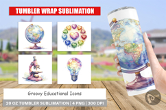 Groovy Educational Icons Tumbler Product Image 1