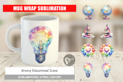 Groovy Educational Icons Mug Wrap Product Image 1