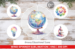 Groovy Educational Icons Wind Spinner Product Image 1