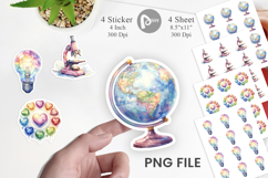 Groovy Educational Icons Sticker Product Image 1
