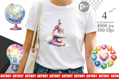 Groovy Educational Icons Sublimation Product Image 1