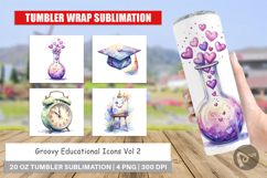 Groovy Educational Icons Tumbler Product Image 1