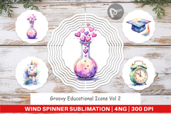 Groovy Educational Icons Wind Spinner Product Image 1
