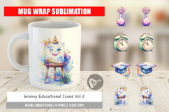 Groovy Educational Icons Mug Wrap Product Image 1