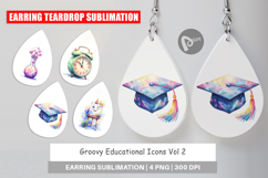 Groovy Educational Icons Earring Product Image 1
