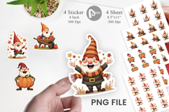 Groovy Fall Gnomes Sticker Product Image 1