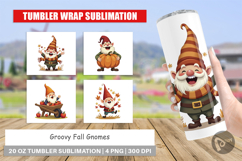 Tumbler Groovy Fall Gnomes Product Image 1