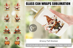 Glass Can Groovy Fall Gnomes Product Image 1