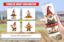 Tumbler Groovy Fall Gnomes Product Image 1
